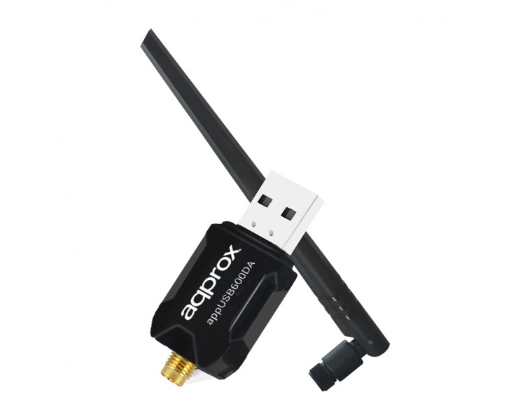 USB WIRELESS 600 Mbps. NANO + ANTENA EXTRAIBLE APPROX