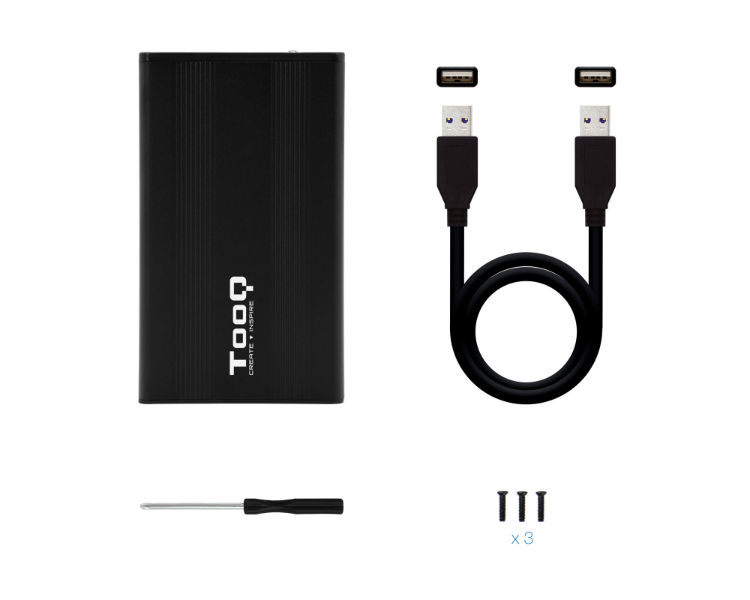 CAJA EXTERNA USB 2.5'' SATA 2.0 NEGRO TOOQ