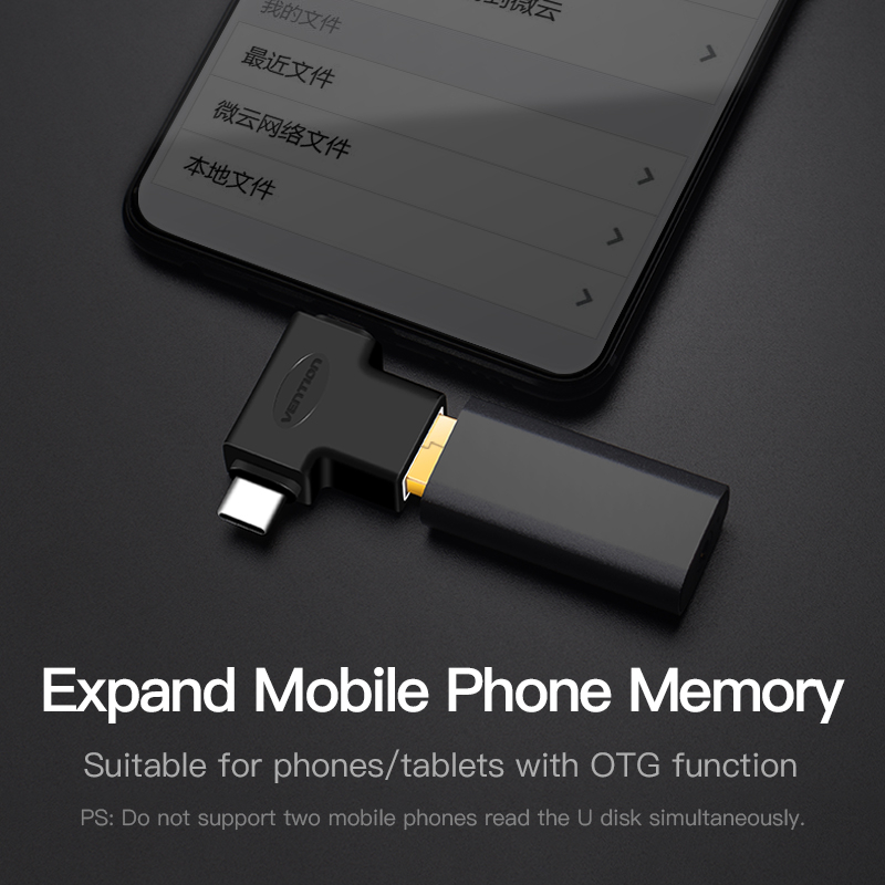 ADAPTADOR 3.0 USB-C/M A MICRO USB-A/M NEGRO VENTION