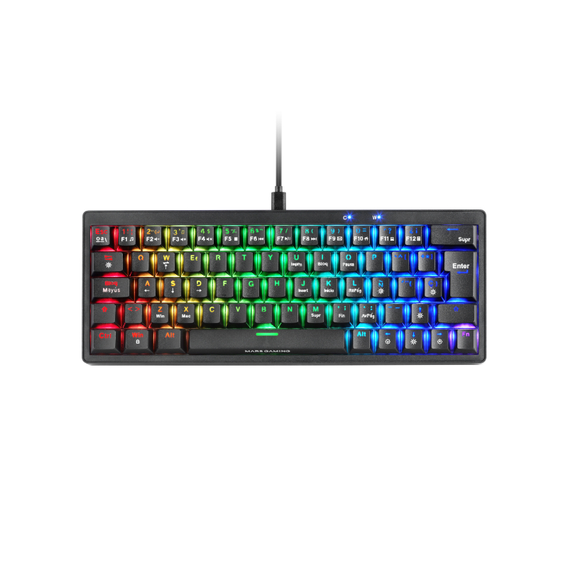 TECLADO MECANICO MKMINIPRO SWITCH BLUE RGB NEGRO MARS GAMING