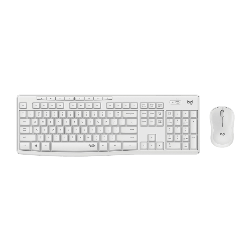 TECLADO + RATON WIRELESS MK295 USB SILENT BLANCO LOGITECH