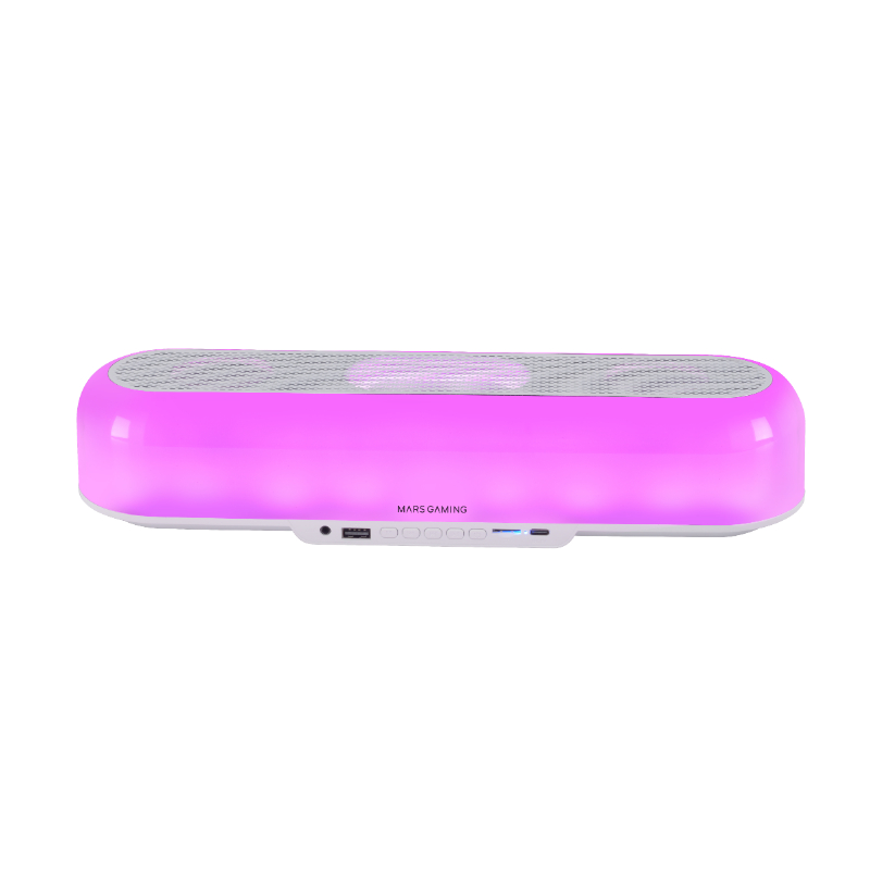 BARRA SONIDO BLUETOOTH RGB MSB-ORB RGB 360º BLANCO MARS GAMING